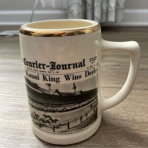 Delano Studios Ceramic Beer Stein Coffee Mug Kentucky Derby Kauai King 1966